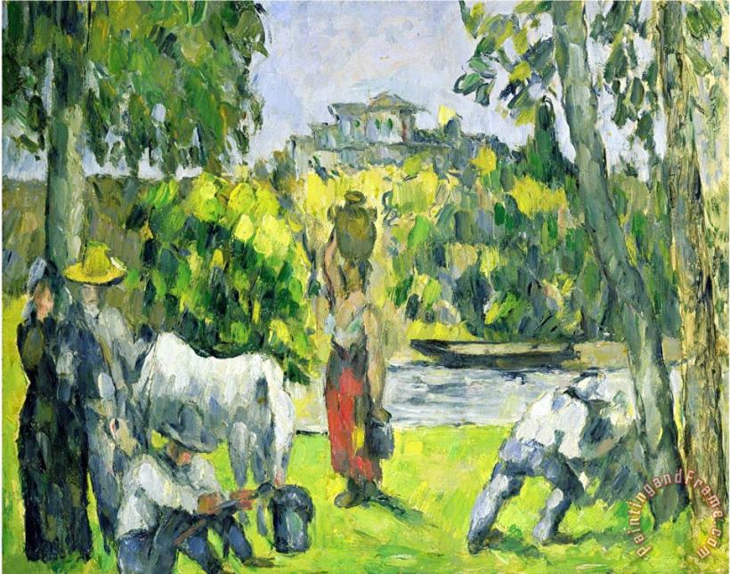 Paul Cezanne Life in The Fields Circa 1875 Art Painting