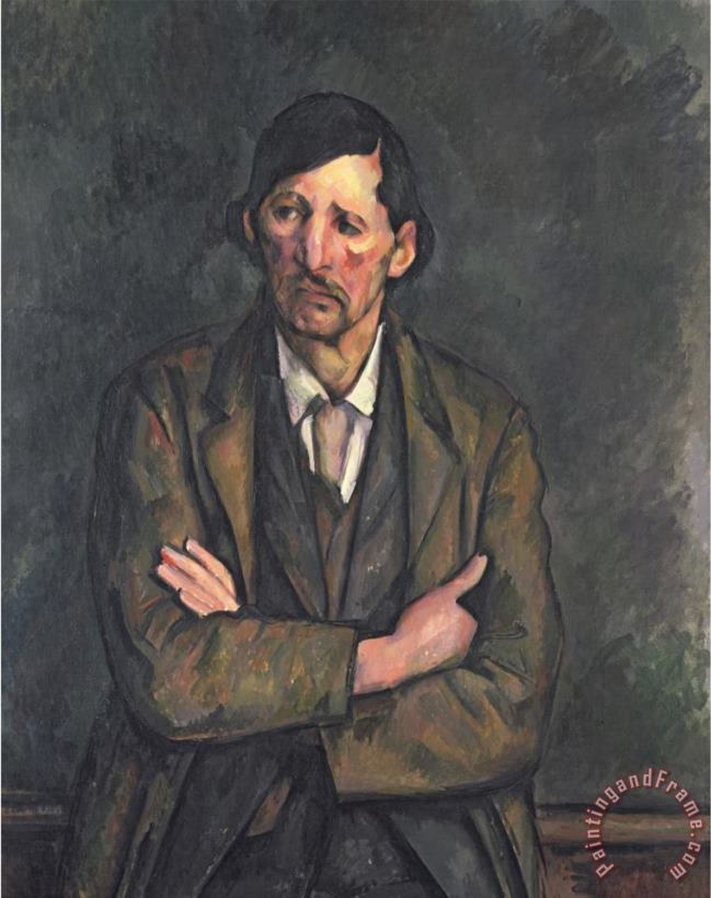Man with Crossed Arms C 1899 painting - Paul Cezanne Man with Crossed Arms C 1899 Art Print