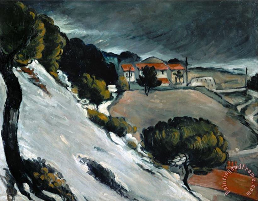 Melting Snow at L Estaque 1870 71 painting - Paul Cezanne Melting Snow at L Estaque 1870 71 Art Print
