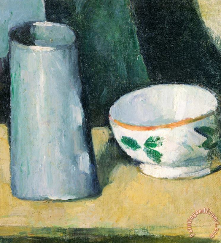 Milk Bowl And Jug Around 1880 painting - Paul Cezanne Milk Bowl And Jug Around 1880 Art Print