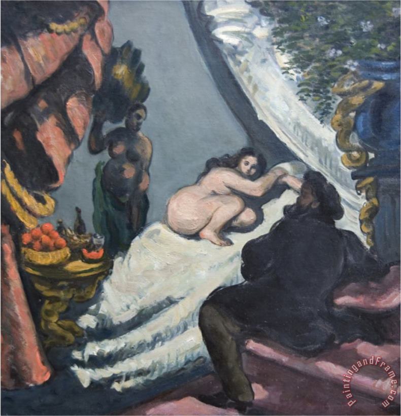 Modern Olympia painting - Paul Cezanne Modern Olympia Art Print