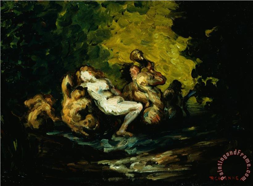 Paul Cezanne Nereid And Tritons Art Painting