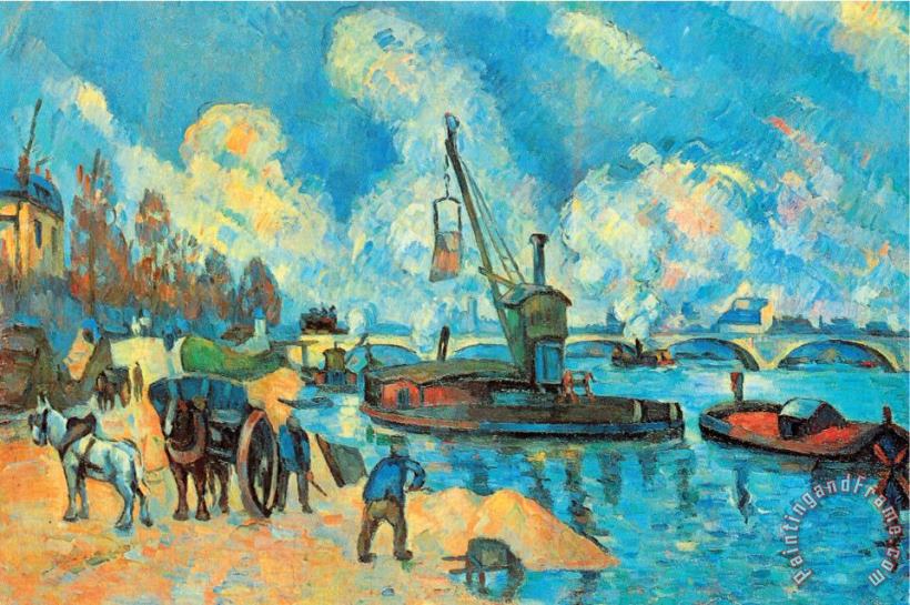 Paul Cezanne On The Banks of The Sein at Bercy Art Painting