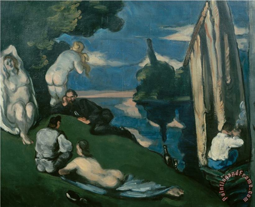 Paul Cezanne Pastoral Art Painting