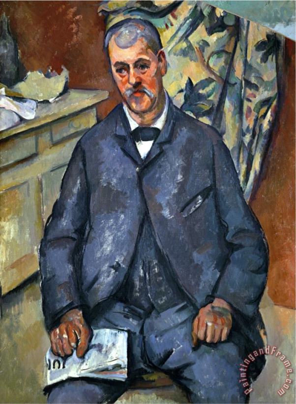 Paul Cezanne Portrait of a Sitting Man 1898 1900 Art Painting