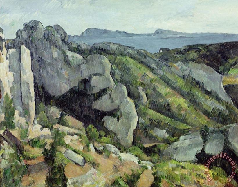 Paul Cezanne Rocks at L Estaque 1879 82 Art Painting