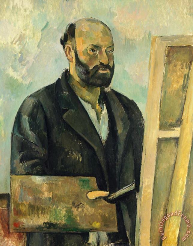 Paul Cezanne Self Portrait With Palette Art Painting