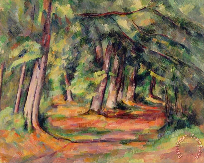 Sous Bois 1890 94 painting - Paul Cezanne Sous Bois 1890 94 Art Print