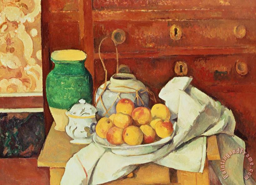 Paul Cezanne Still Life With A Chest Of Drawers Art Print