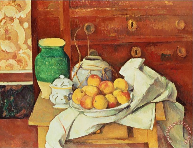 Still Life with a Chest of Drawers 1883 87 painting - Paul Cezanne Still Life with a Chest of Drawers 1883 87 Art Print