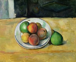 Paul Cezanne Still Life with a Peach and Two Green Pears