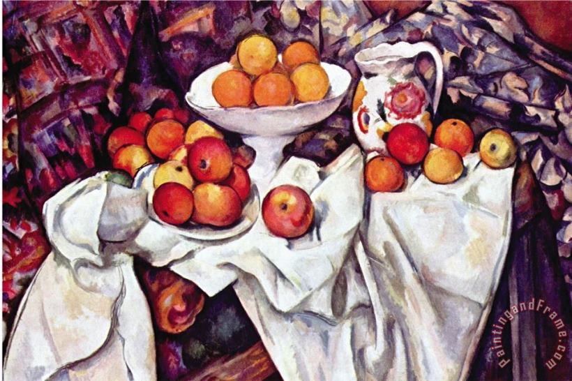 Paul Cezanne Still Life with Apples And Oranges Art Print