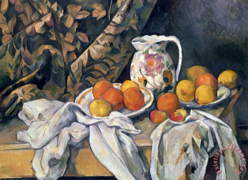 Paul Cezanne Still Life With Drapery Art Painting