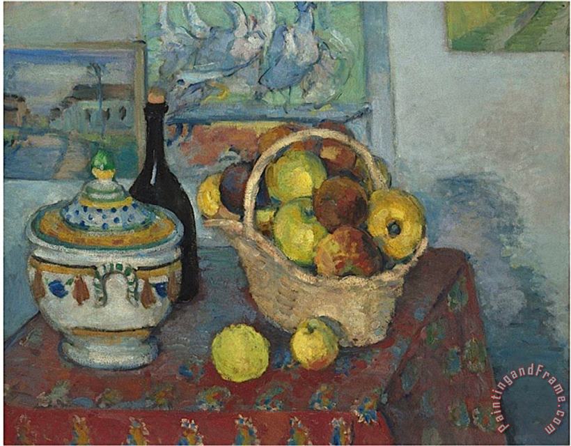 Still Life with Soup Toureen C 1877 painting - Paul Cezanne Still Life with Soup Toureen C 1877 Art Print