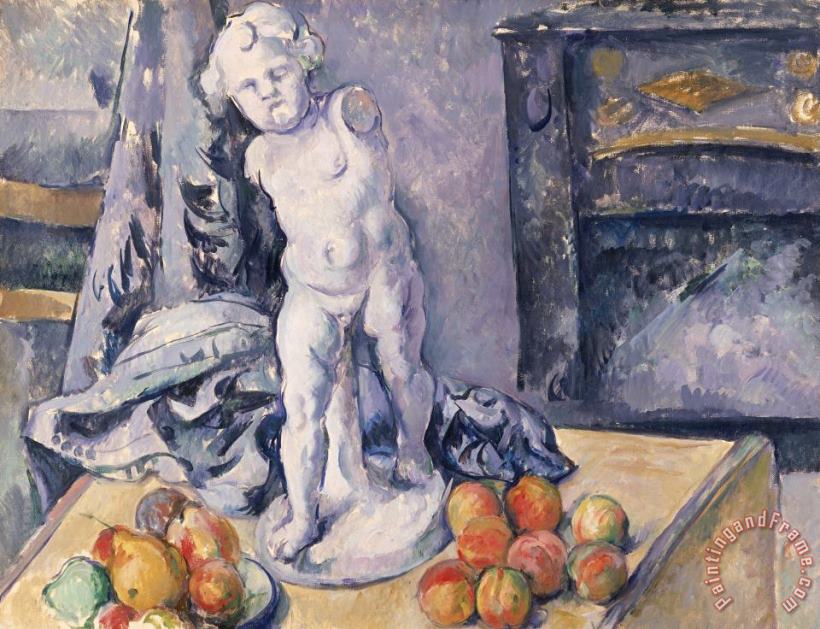Paul Cezanne Still Life With Statuette Art Print
