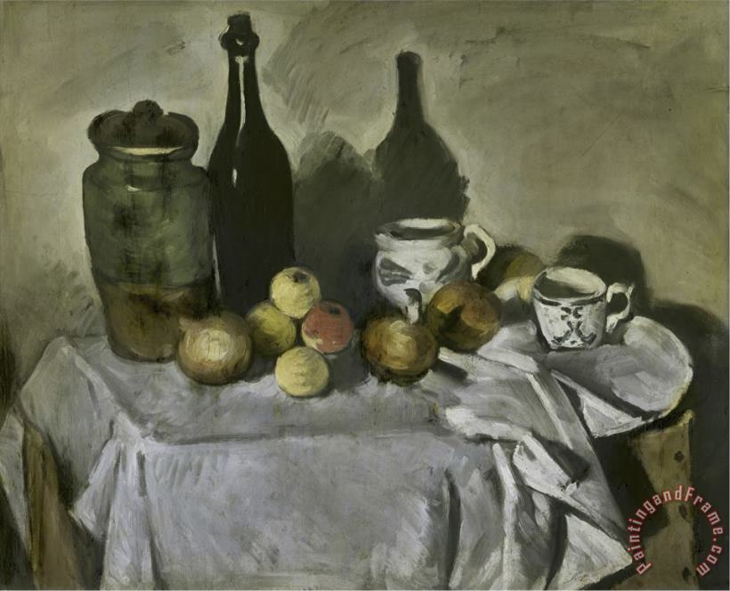 Still Life with Table Utensils painting - Paul Cezanne Still Life with Table Utensils Art Print