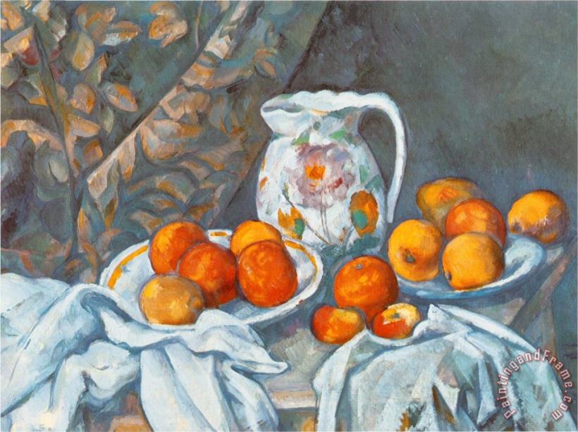 Still Life with Tablecloth painting - Paul Cezanne Still Life with Tablecloth Art Print