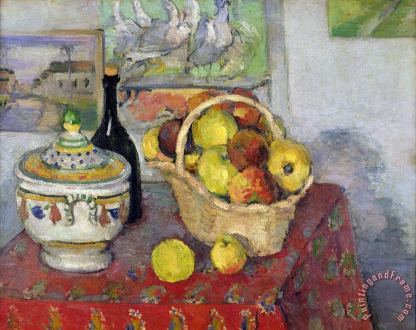 Still Life with Tureen painting - Paul Cezanne Still Life with Tureen Art Print