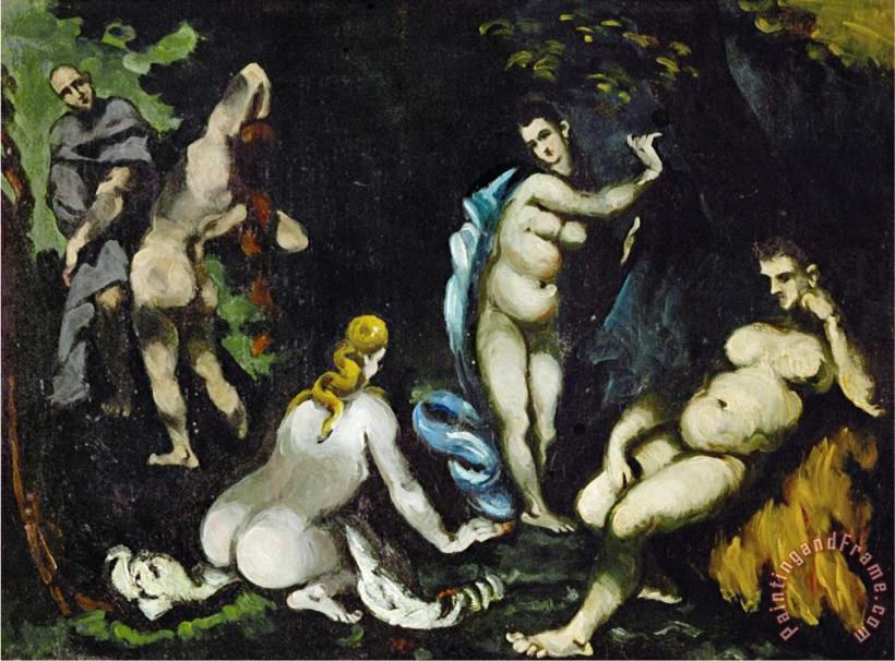 Temptation of Saint Anthony 1867 70 painting - Paul Cezanne Temptation of Saint Anthony 1867 70 Art Print