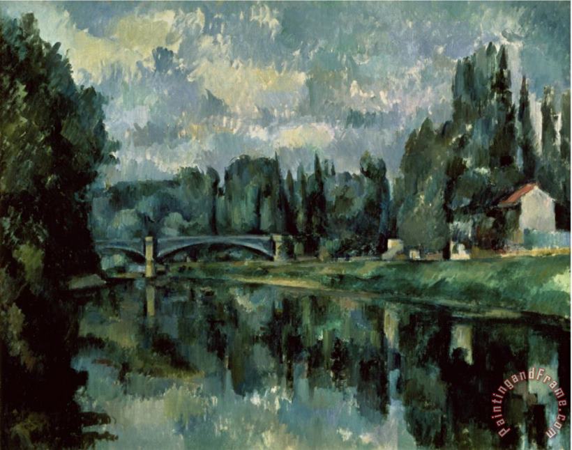 The Banks of Marne at Creteil painting - Paul Cezanne The Banks of Marne at Creteil Art Print