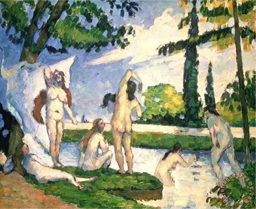The Bathers 1873 77 painting - Paul Cezanne The Bathers 1873 77 Art Print