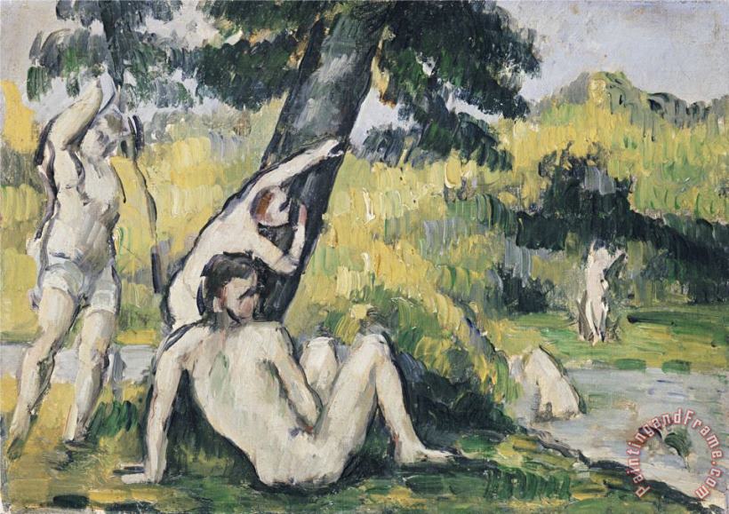 Paul Cezanne The Bathing Place Art Painting