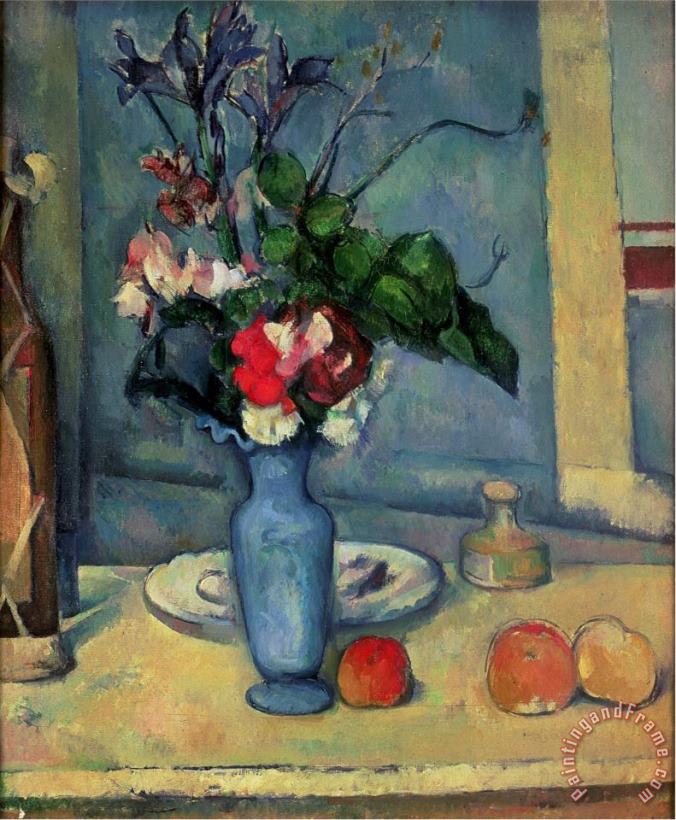 The Blue Vase 1889 90 painting - Paul Cezanne The Blue Vase 1889 90 Art Print