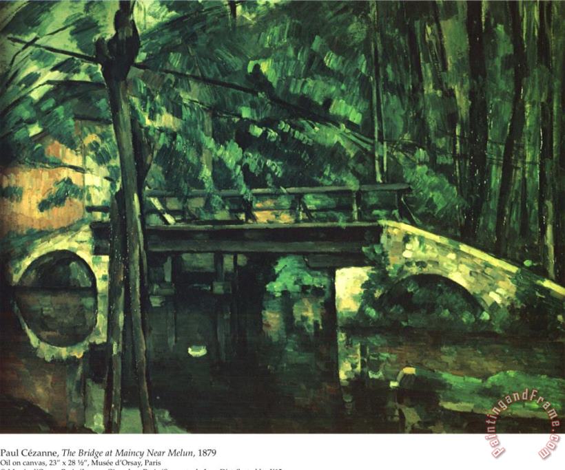 Paul Cezanne The Bridge at Maincy Near Melun Art Painting