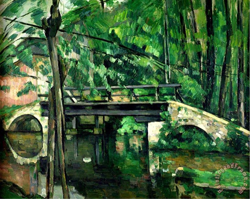 Paul Cezanne The Bridge at Maincy Or The Bridge at Mennecy Or The Little Bridge Circa 1879 Art Painting