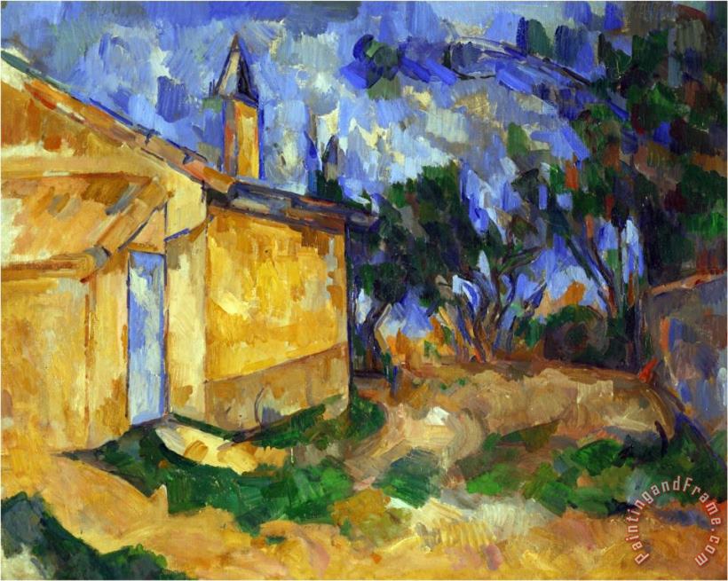 Paul Cezanne The Cottage of M Jourdan 1906 Art Print