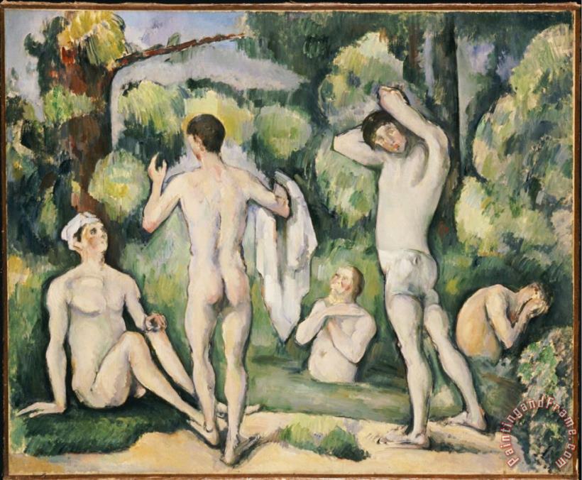 Paul Cezanne The Five Bathers C 1880 82 Art Print
