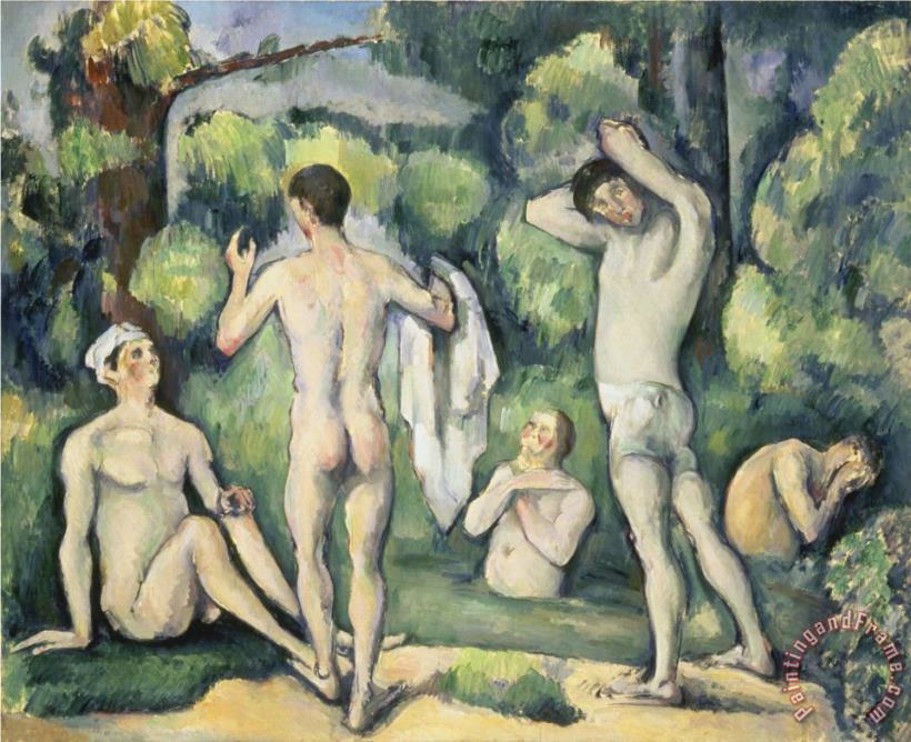 Paul Cezanne The Five Bathers Ca 1880 82 Art Print