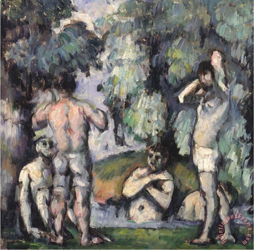 Paul Cezanne The Five Bathers Circa 1875 77 Art Print