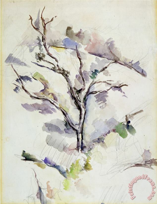 Paul Cezanne The Oak Art Print