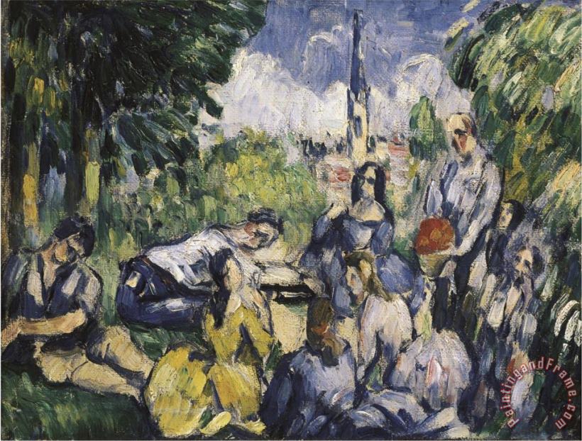 The Picnic Dejeuner Sur L Herbe painting - Paul Cezanne The Picnic Dejeuner Sur L Herbe Art Print