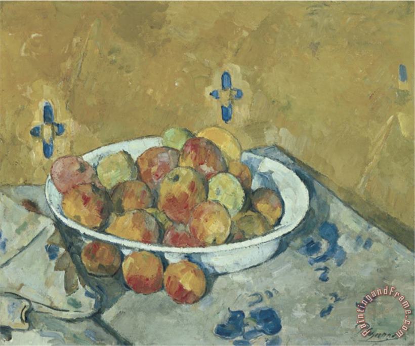 The Plate of Apples C 1897 painting - Paul Cezanne The Plate of Apples C 1897 Art Print