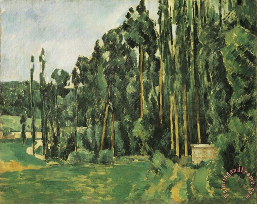 The Poplars Les Peupliers painting - Paul Cezanne The Poplars Les Peupliers Art Print