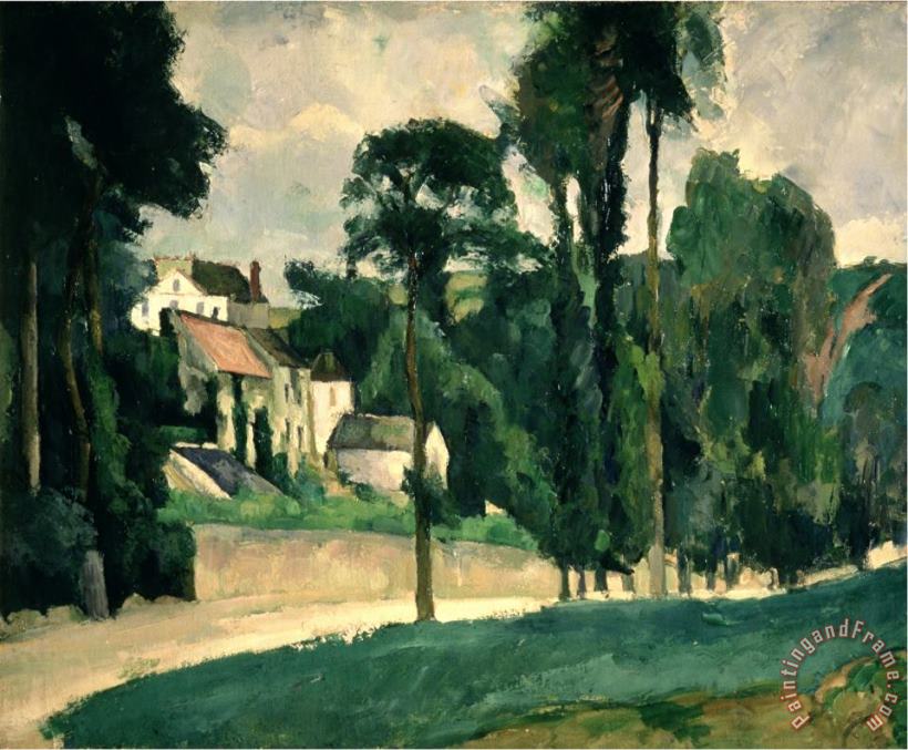 The Road at Pontoise 1875 painting - Paul Cezanne The Road at Pontoise 1875 Art Print