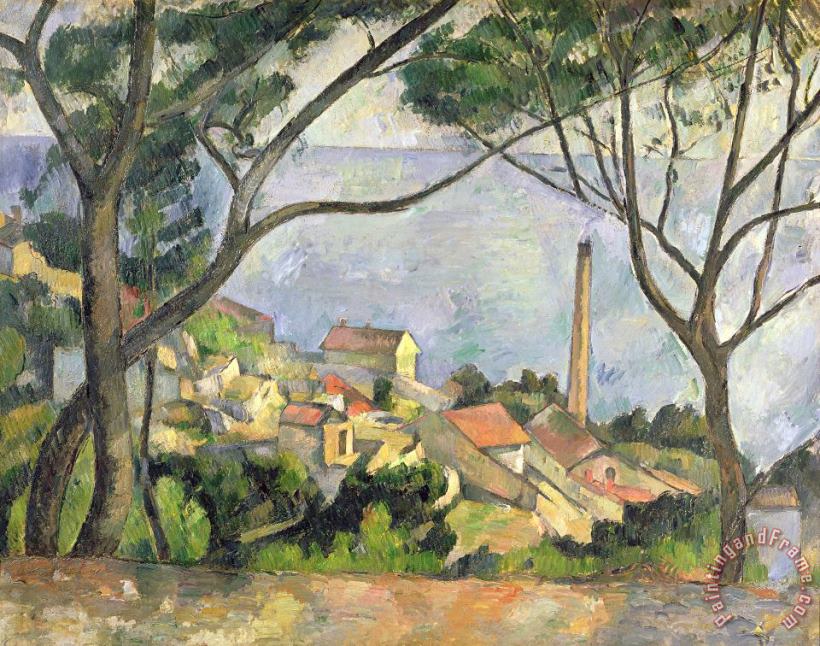 Paul Cezanne The Sea at l Estaque Art Print