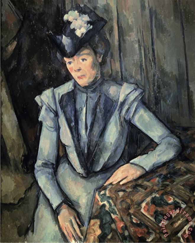 Paul Cezanne The Woman in Blue Art Print