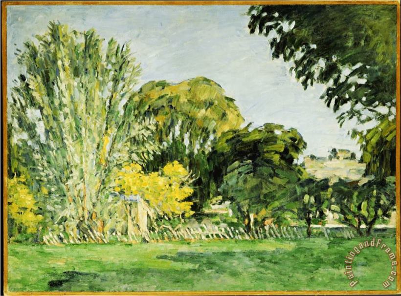 Paul Cezanne Trees at Jas De Bouffan Art Painting