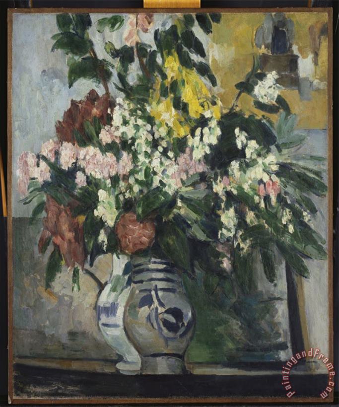 Paul Cezanne Two Vases of Flowers C 1877 Art Print