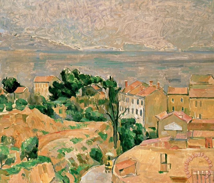 Paul Cezanne View Of L'estaque Art Painting