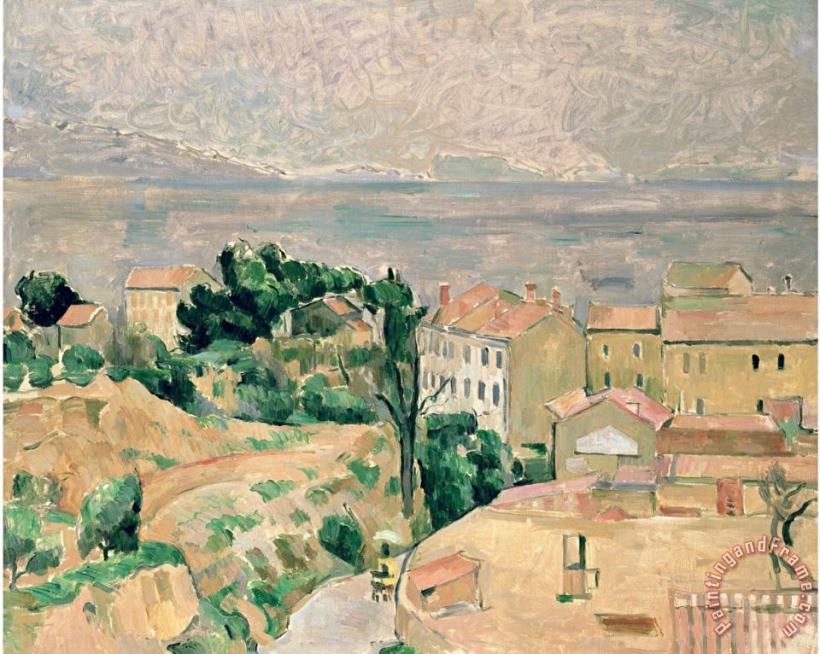View of L Estaque painting - Paul Cezanne View of L Estaque Art Print