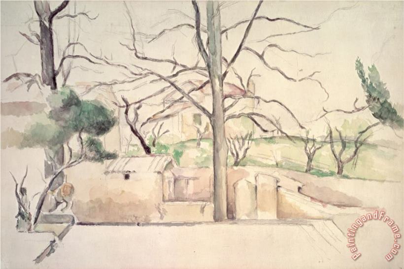 Paul Cezanne Winter Jas De Bouffan W C Art Painting