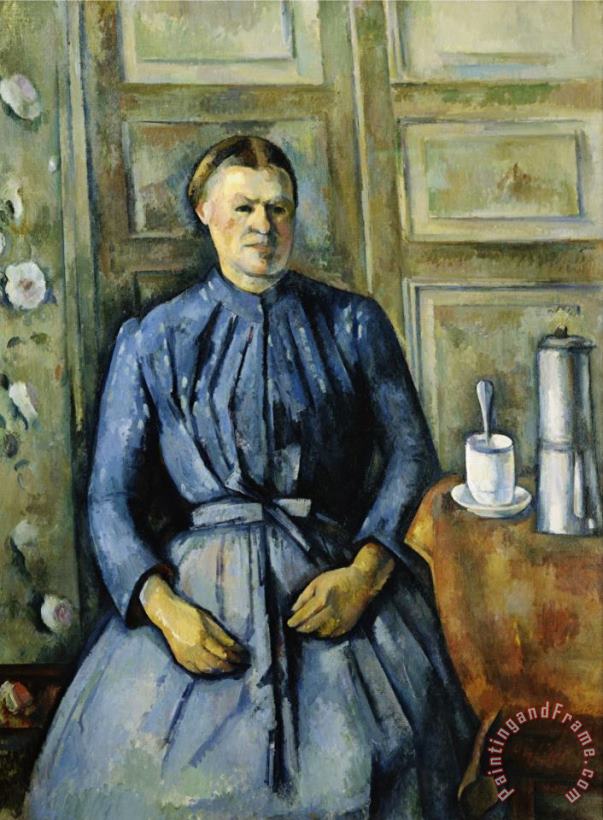 Paul Cezanne Woman with a Coffee Pot Art Painting