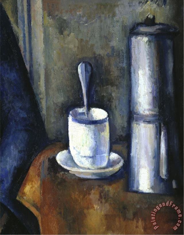 Woman with a Coffee Pot C 1890 95 Detail painting - Paul Cezanne Woman with a Coffee Pot C 1890 95 Detail Art Print