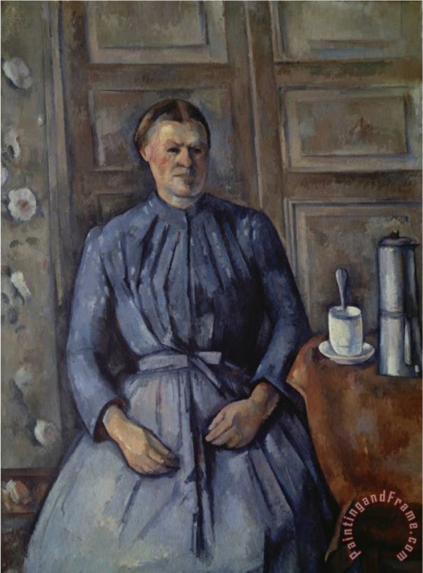 Woman with Coffee Pot Femme a La Cafetiere About 1890 95 painting - Paul Cezanne Woman with Coffee Pot Femme a La Cafetiere About 1890 95 Art Print