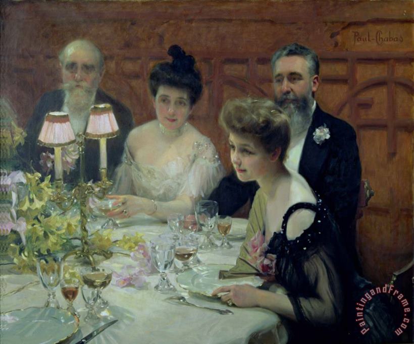 Paul Chabas The Corner of the Table Art Painting