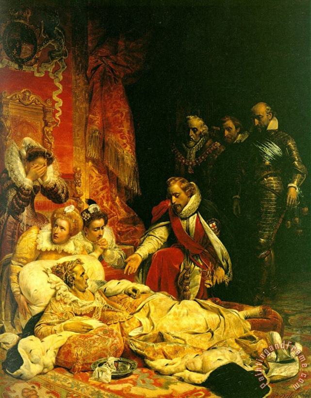 The Death of Elizabeth painting - Paul Delaroche The Death of Elizabeth Art Print